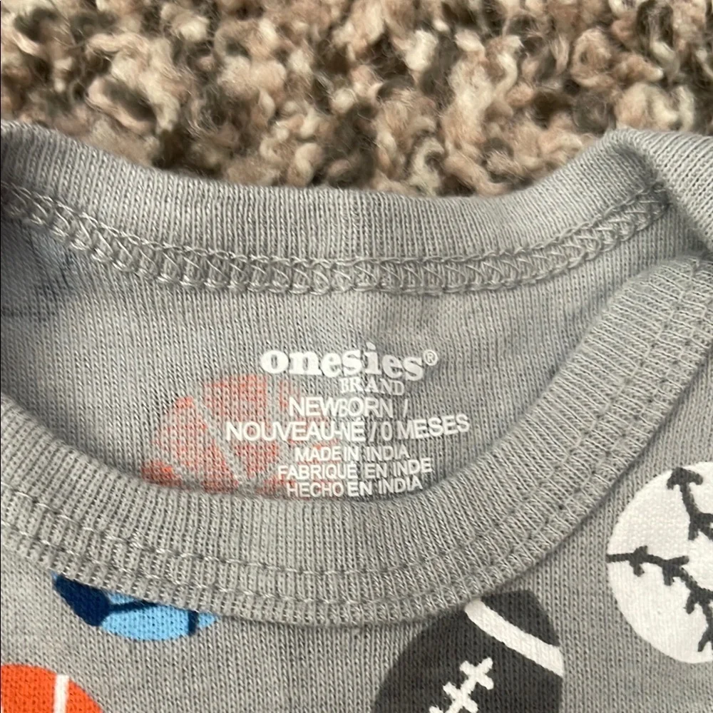 Onesies Baby Boy Matching Set - 4 onesies, 3 pairs of pants